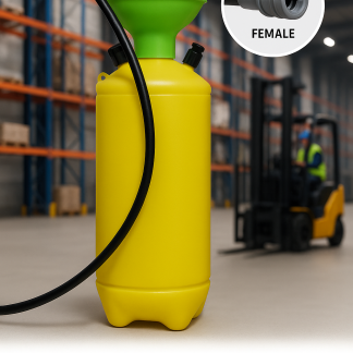 Forklift Battery Filling/Topping up 10 Litre Bottle/Sprayer with BFS female fitting